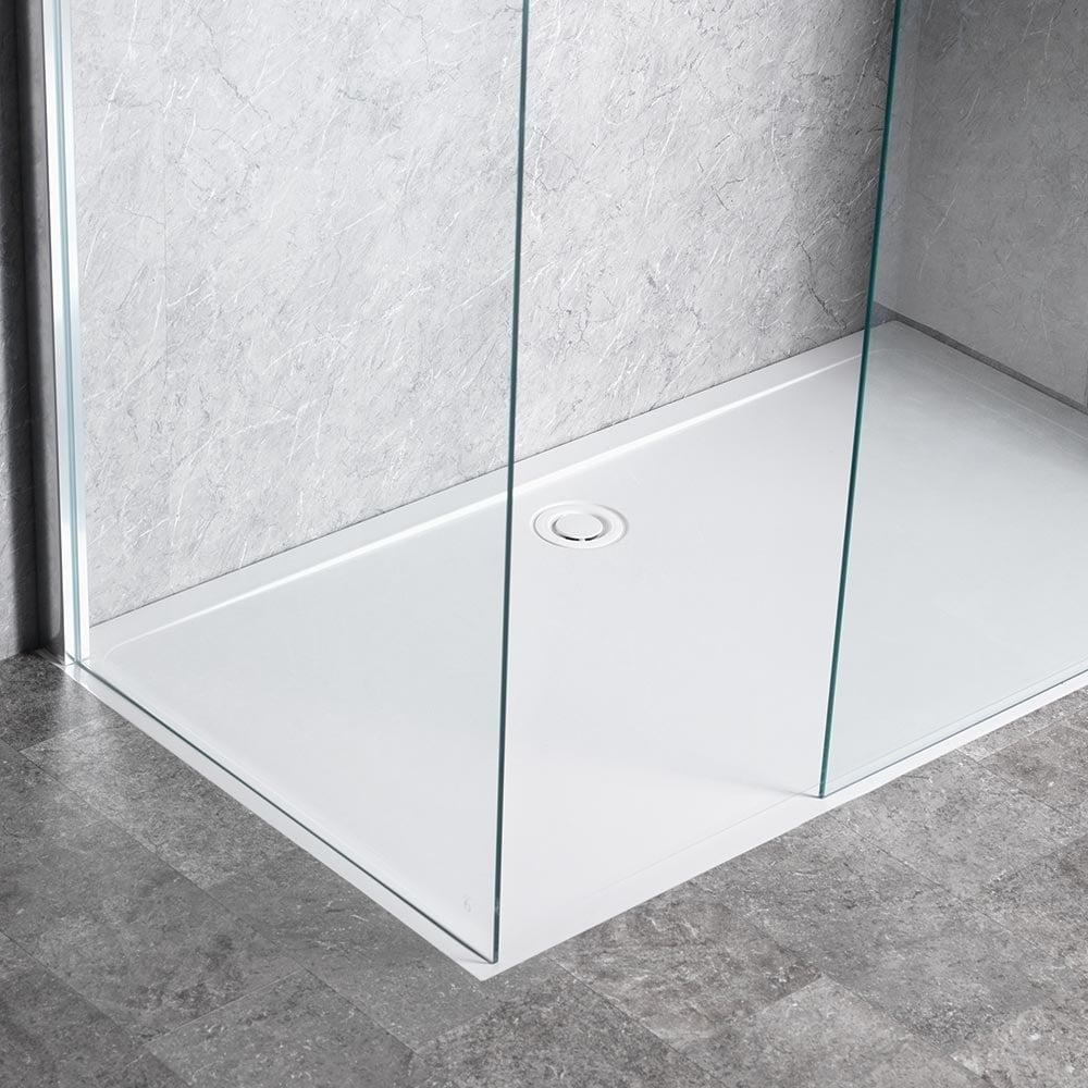 Plateau de douche à plat en fibre de verre rectangulaire Base de douche FRP pour salle de bain